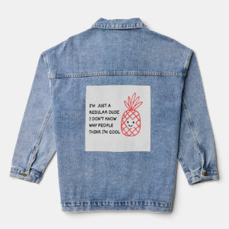 Veste En Jean Juste un Type Ordinaire