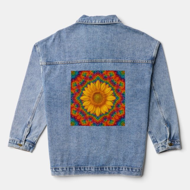 Veste En Jean Kaleidoscope Sunflower  (Verso)