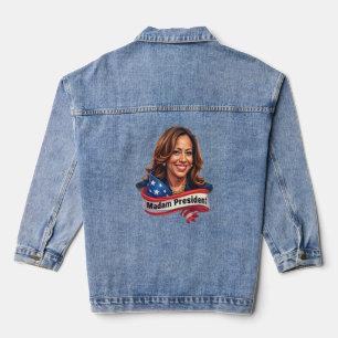 Veste En Jean Kamala Harris Portrait Madame la Présidente