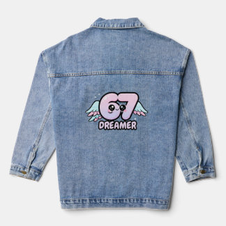 Veste En Jean Kawaii "67 Dreamer" – Cute Pastel Angel Number 