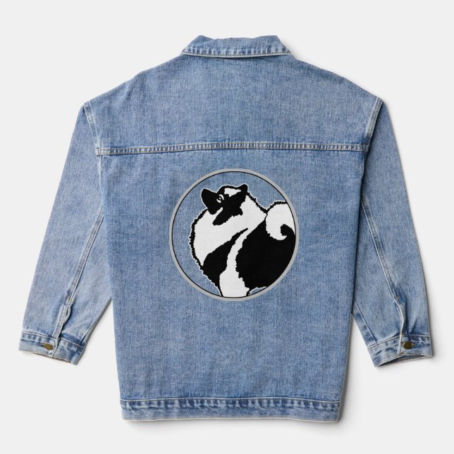 Veste En Jean Keeshond Graphics - Cute Original Chig Art (Verso)