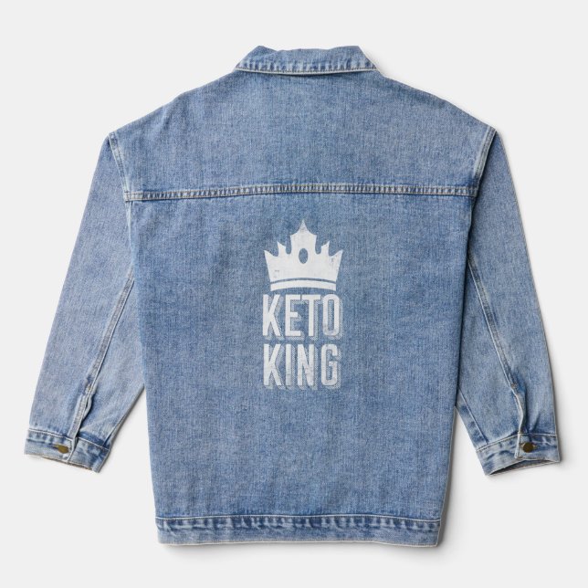 Veste En Jean Keto King Ketogénique Régime alimentaire à faible  (Verso)