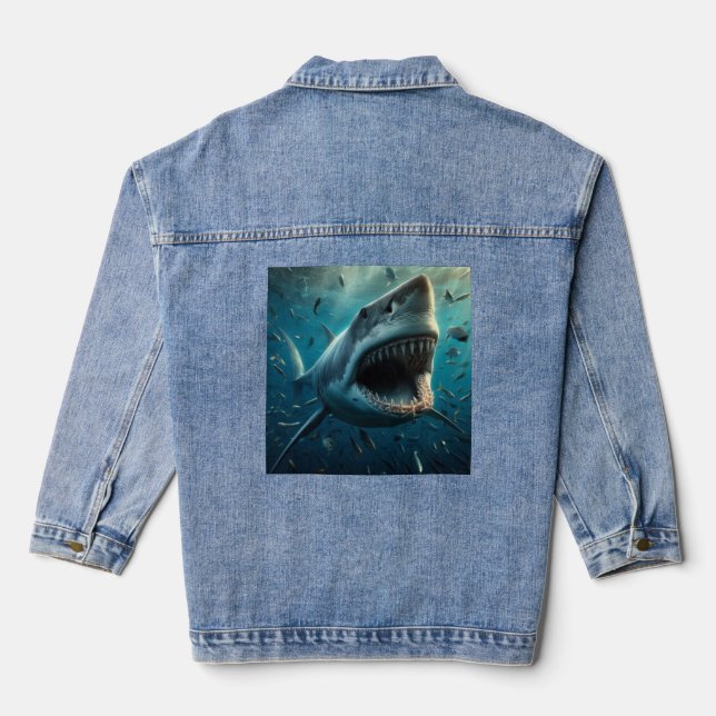 VESTE EN JEAN KILLER SHARK DENIM JACKET (Verso)