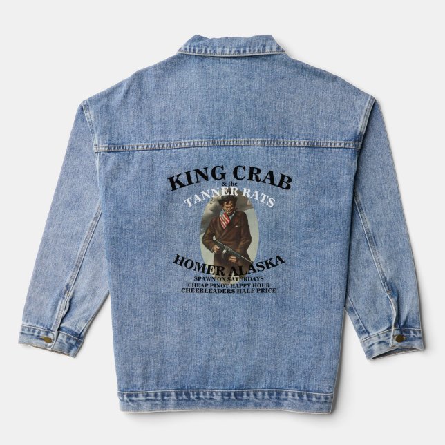 VESTE EN JEAN KING CRAB & TANNER RATS HOMER ALASKA AK (Verso)