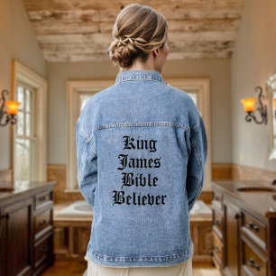 Veste En Jean King James Bible Believer Foi chrétienne