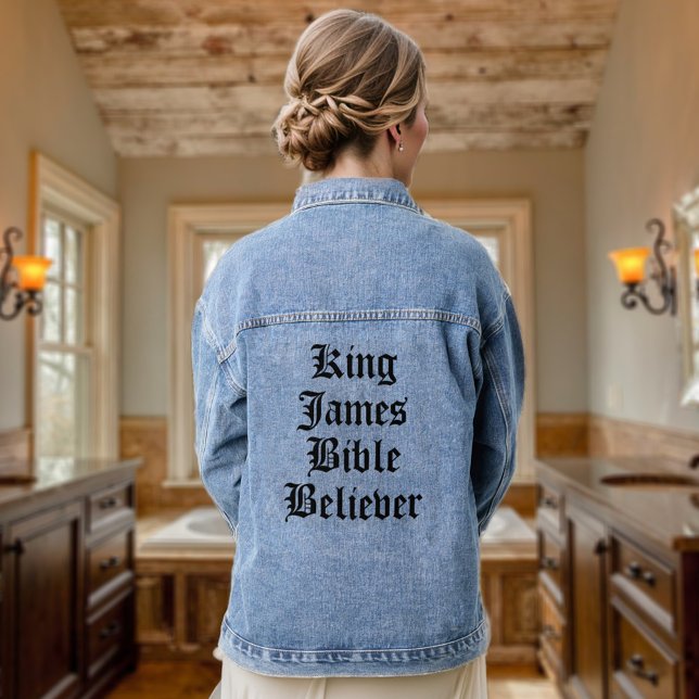 Veste En Jean King James Bible Believer Foi chrétienne (Créateur téléchargé)