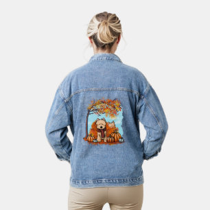 Veste En Jean KiniArt Cairn Terrier d'automne