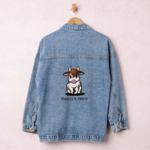 Veste En Jean KiniArt Highland Cow