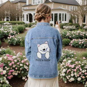 Veste En Jean KiniArt Samoyed