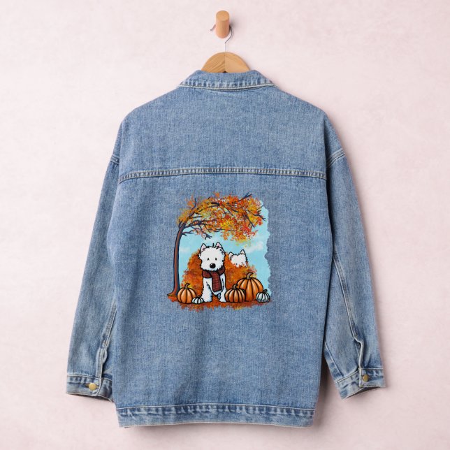 Veste En Jean KiniArt Westies d'automne (Hangar)