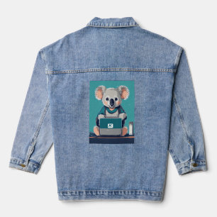 Veste En Jean Koala Tech Support – Illustration de l'aide du com