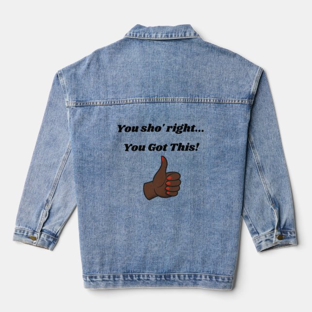Veste En Jean La déclaration ultime de travers de regard (Verso)