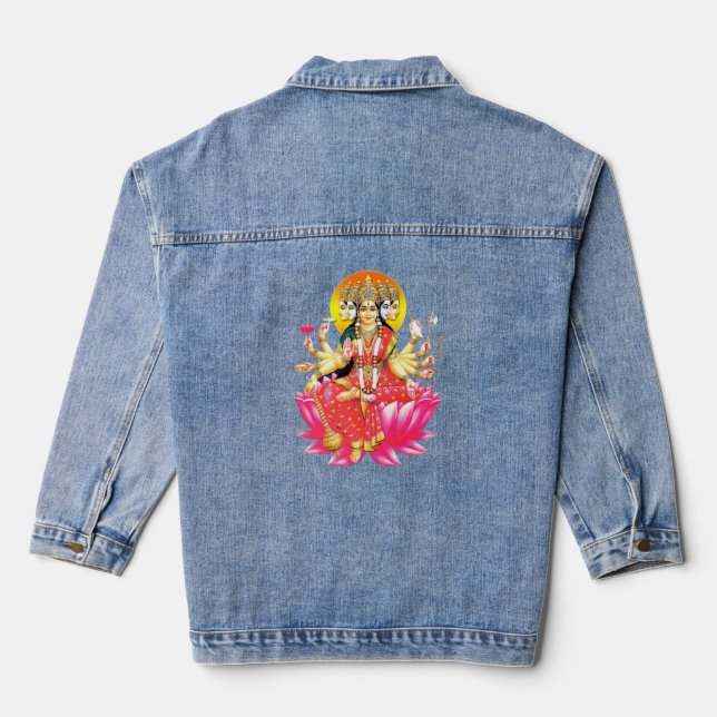 Veste En Jean La déesse hindou Gayatri Devi (Verso)