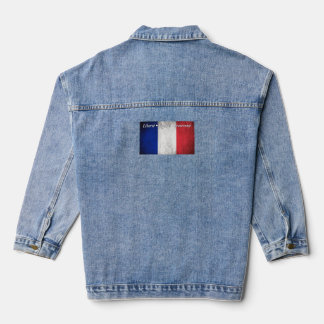 Veste En Jean La devise nationale de France Denim Jacket