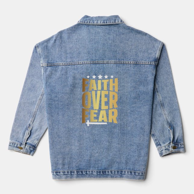 Veste En Jean La foi sur la peur (Verso)