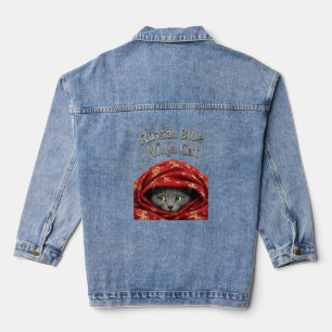 Veste En Jean La Furtive et Empesée : Chat Ninja Bleu Russe