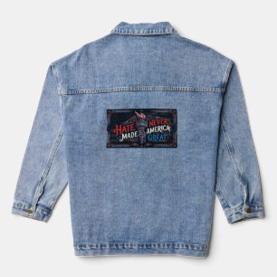 Veste En Jean La haine n'a jamais rendu l'Amérique grande Vintag