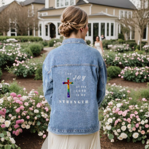 Veste En Jean La Joie du Seigneur est ma Force