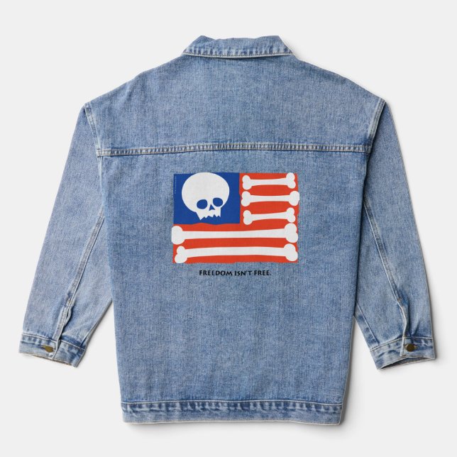 Veste En Jean La liberté n'est pas libre (Verso)