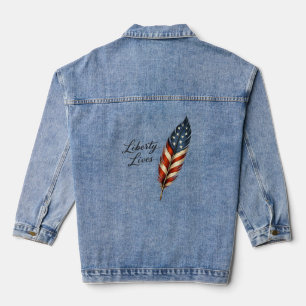 Veste En Jean La liberté vit dans la plume