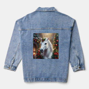 Veste En Jean « La Licorne de Noël »