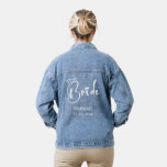 Veste En Jean La Mariée ! Couronne<br><div class="desc">Spécifique au client The Bride ! Veste Denim de la Couronne. Modifiez votre nom et votre date de mariage. Parfait pour la Fête des mariées ou la Bachelorette Party.</div>