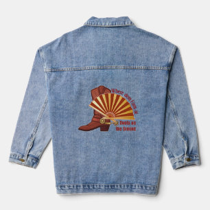 Veste En Jean Là où Dem Fans At, Bottes sur le sol Unisex