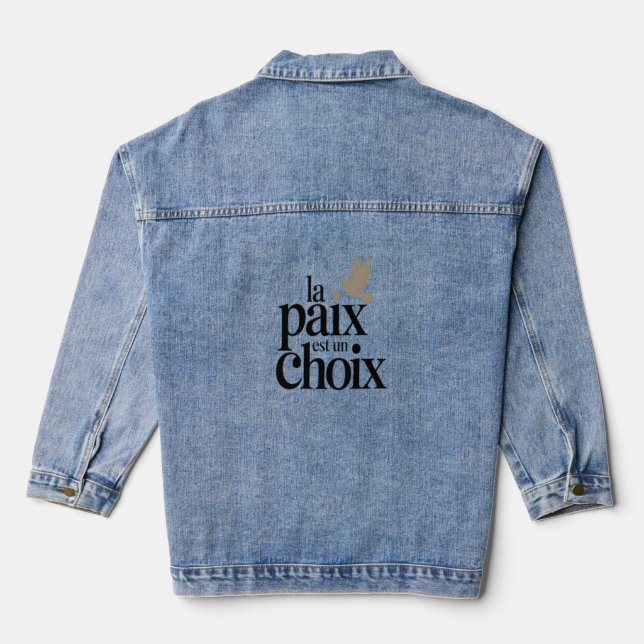 Veste En Jean La paix est un choix (Verso)