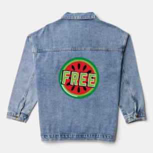 Veste En Jean La pastèque Palestine libre - Liberté pour les Pal
