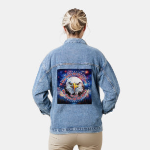 Veste En Jean La Terre Des Hommes Libres Feu D'artifice Aigle Br