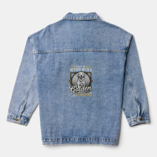 Veste En Jean La vie de Golden Retriever est meilleure Chien