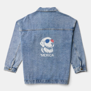 Veste En Jean Labrador patriotique drapeau américain Quatre Juil