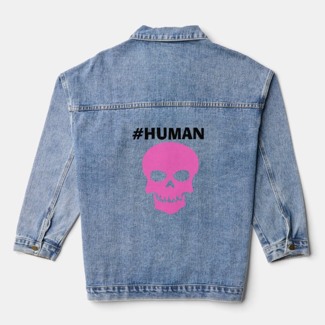 Veste En Jean Lady's #HUMAN Long Sleeve Denim Jacket (Verso)