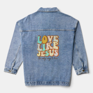 Veste En Jean L'amour comme Jésus chrétien