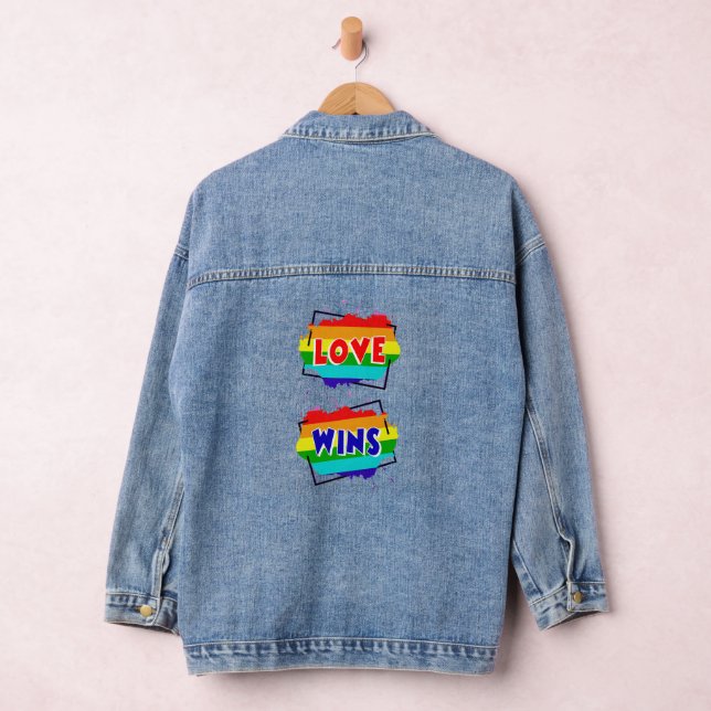 Veste En Jean L'amour gagne (Hangar)