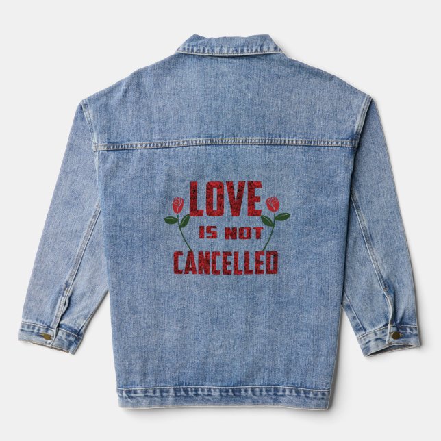 Veste En Jean L'amour n'est pas annulé bébé (Verso)