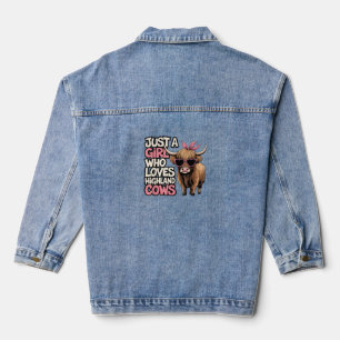 Veste En Jean L'Amoureux Des Vaches Juste Une Fille Qui Aime La