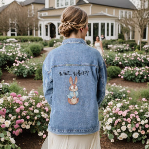 Veste En Jean Lapin Bébé Mignon Surpris • Drôle “Attendez… Quoi?