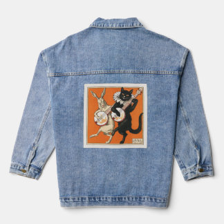Veste En Jean Lapin et chat dansants