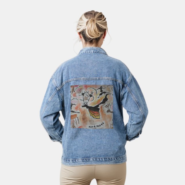 Veste En Jean L'art rupestre Abstrait (Modèle)