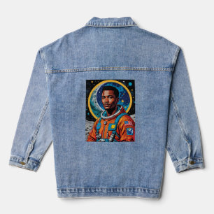 Veste En Jean L'astronaute Afrofuturiste Héroaut Art Tee