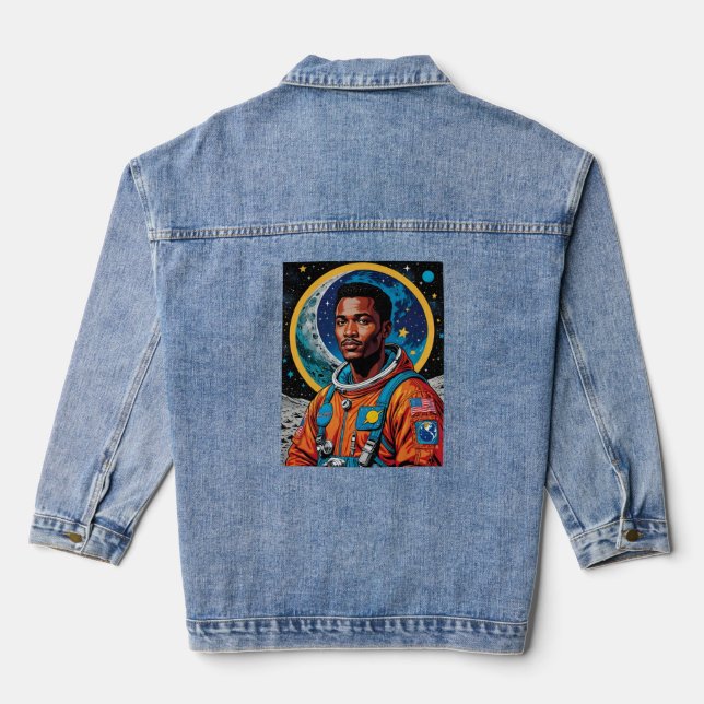Veste En Jean L'astronaute Afrofuturiste Héroaut Art Tee (Verso)