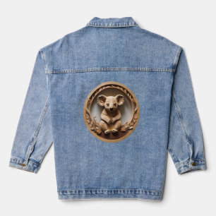 Veste En Jean L'Australien Koala Bear Wood Carving,