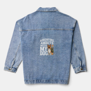 Veste En Jean L'aventure attend avec mon chien en randonnée