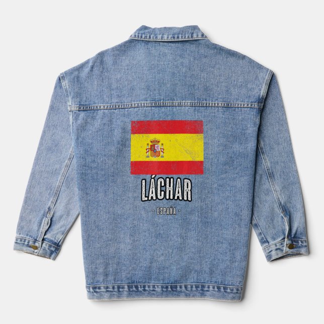 Veste En Jean Lchar Espagne Es Drapeau Ville - Bandera Ropa - (Verso)
