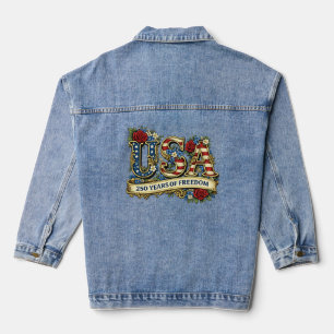Veste En Jean Le 250e anniversaire de l'Amérique en 1776