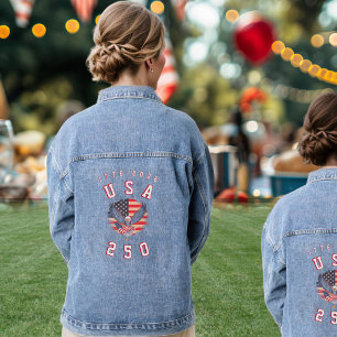 Veste En Jean Le 250e anniversaire de l'Amérique USA 250 1776 20