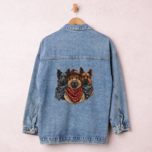 Veste En Jean Le 4 Juillet Chiens De Berger Allemands