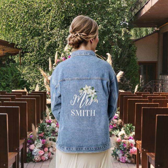 Veste En Jean Le bouquet de fleurs de la mariée Mme White Lilies (Créateur téléchargé)