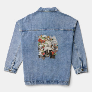 Veste En Jean Le collage Vintage du scooter